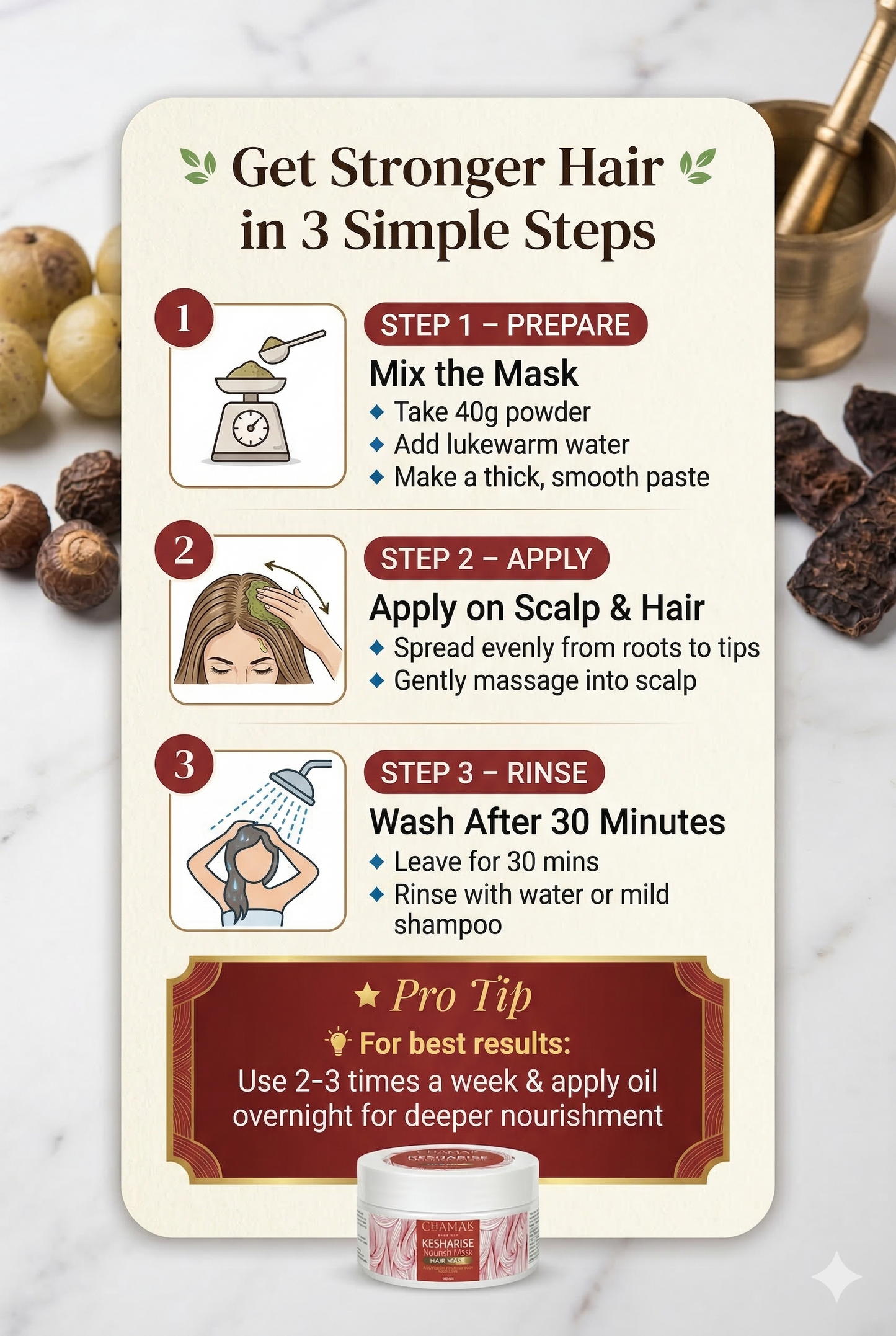 Kesharise - Ancient Ayurveda Hair Mask β Stop Hair Fall & Boost Growth Naturally