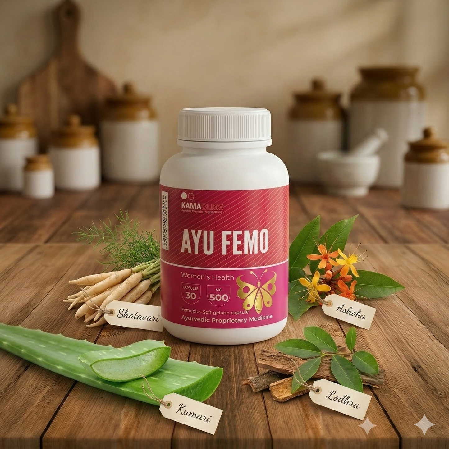 AYUFEMO - For Hormonal Balance & Regular Menstrual Cycles 500mg