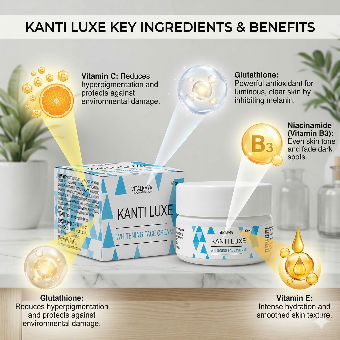Kanti Luxe Whitening Face Cream