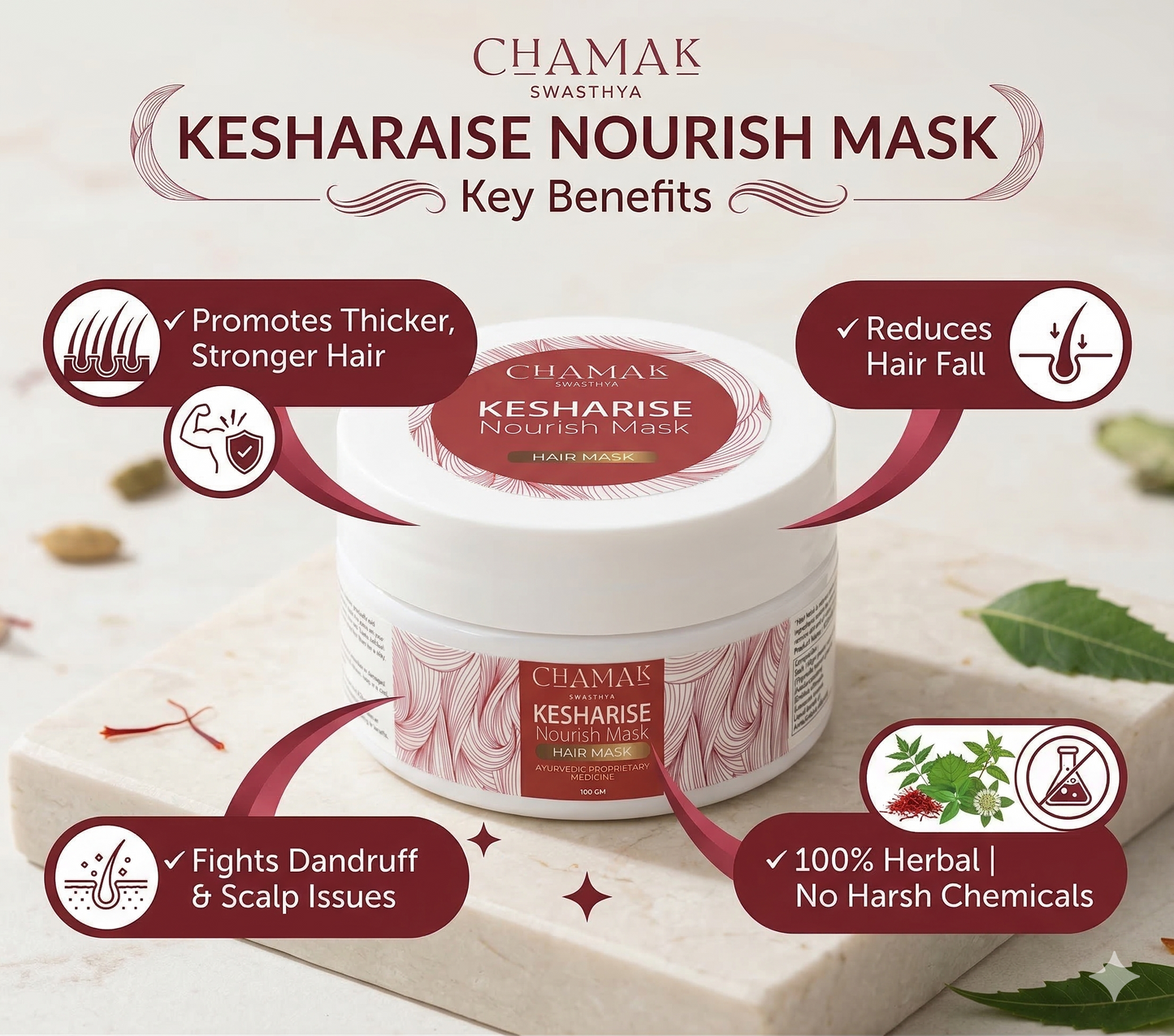 Kesharise - Ancient Ayurveda Hair Mask – Stop Hair Fall & Boost Growth Naturally